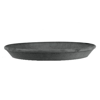 PSW Round Saucer Planter Color: Dark Charcoal, Size: 14