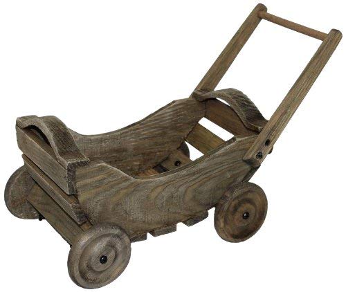 Essential Décor Entrada Collection Wagon Wooden Planter, 11 by 7.5 by 9.75-Inch