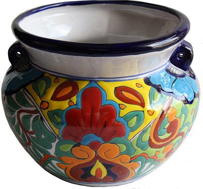 Rainbow Talavera Ceramic Pot