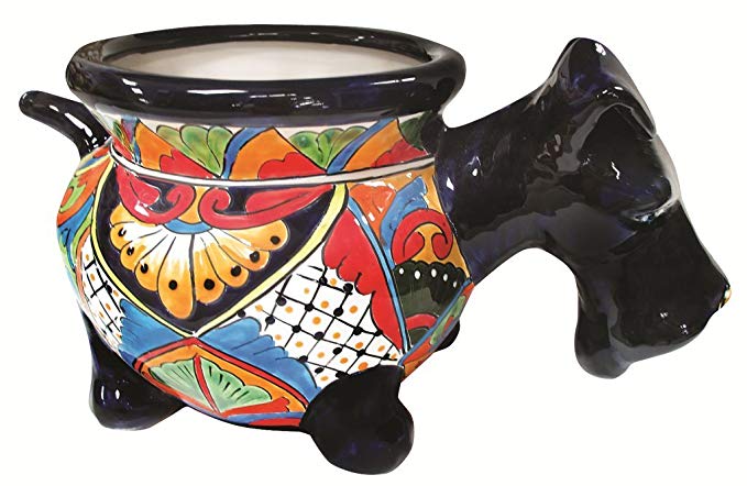 TALAVERA DOG PLANTER (MULTI)