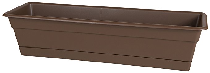 Bloem Dura Cotta Window Box Planter w/Tray, 24