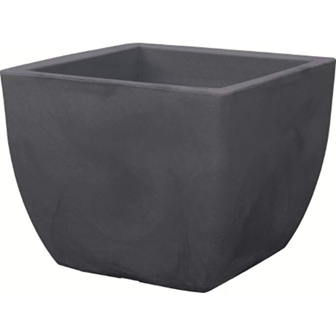 Marchioro 363675 Curved Sides Planter Pot, 11.75-Inch, Slate