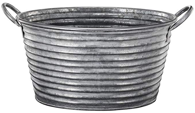 A&B Home Galvanized Metal Handled Planter