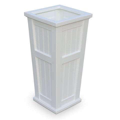 Cape Cod Tall Planter White