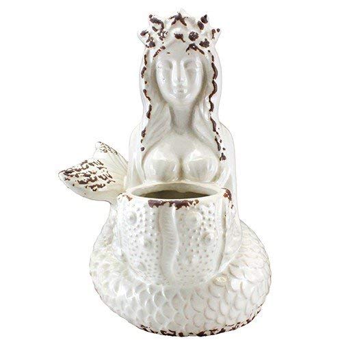 Goddess Mermaid & Urchin Planter 4.75x6x8.75