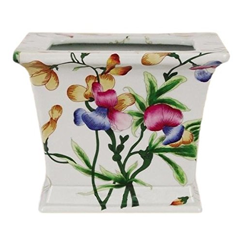 Square Chinese Porcelain Orchid Planter