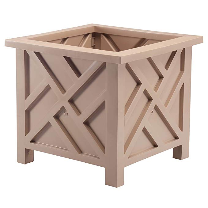 Miles Kimball Chippendale Planter - Tan