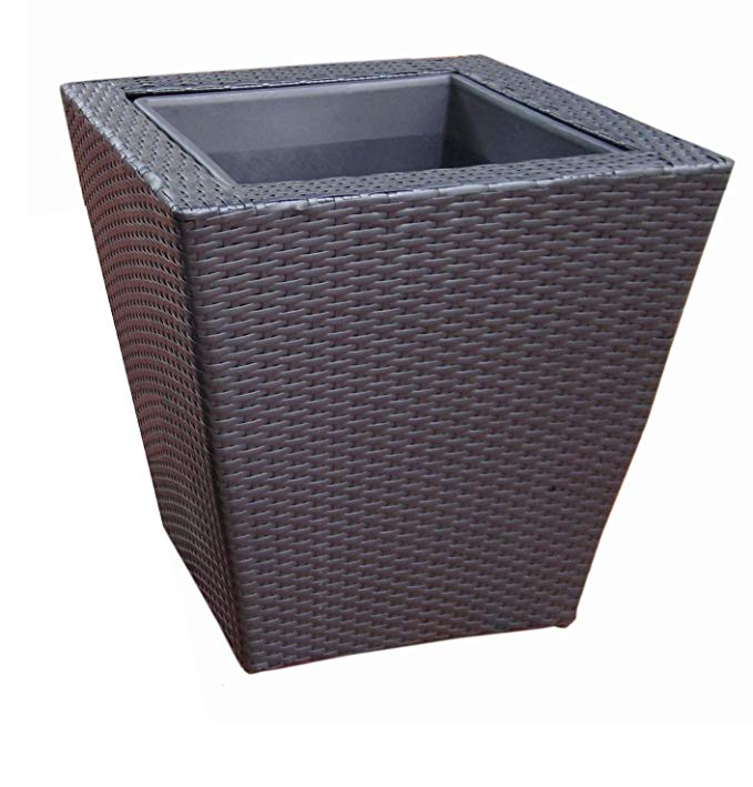 DMC Products 78379 22-Inch Vista Square Resin Wicker Planter