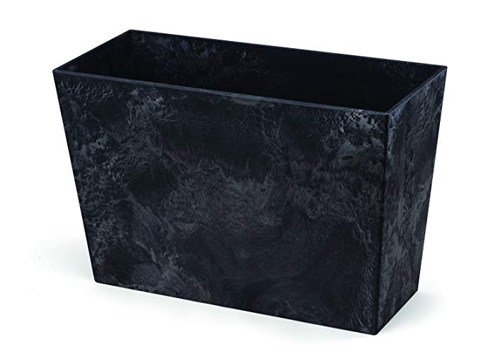 Novelty 35238 Long Ella Planter, Black, 23-Inch