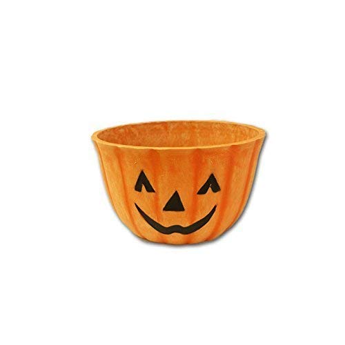 GCD-Austram Fiberclay Pumpkin with Face Planter, 12-Inch