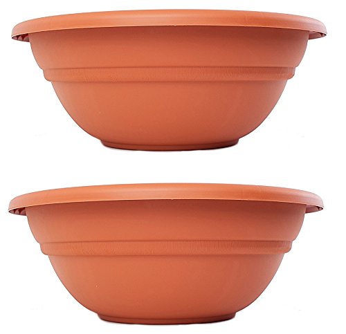 Bloem MB1820-46 Milano Planter Bowl, 20-Inch, Terra Cotta (Pack of 2)