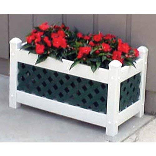 Dura-Trel 11153 Large Lattice Planter, Green