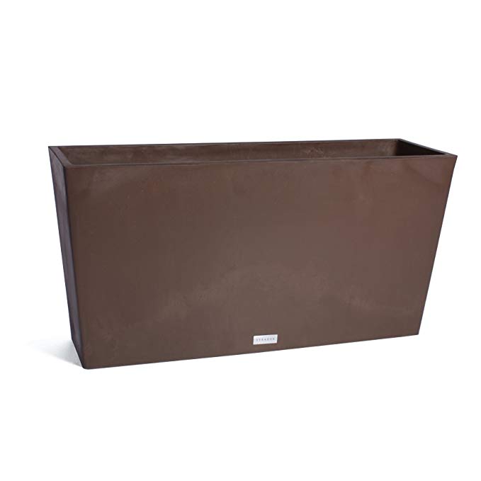 Veradek Midori Long Trough Planter, 16-inch Height by 9-inch Width by 31-inch Length, Espresso (MLO31E)