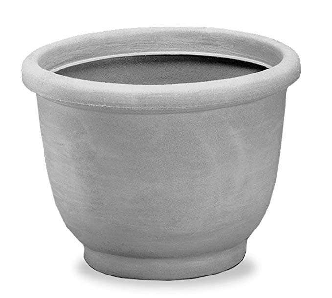 Crescent Garden Agave Planter, Weathered Stone, 14-Inch