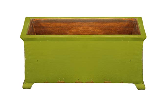 Antique Revival Medium French Style Planter, Green Finish