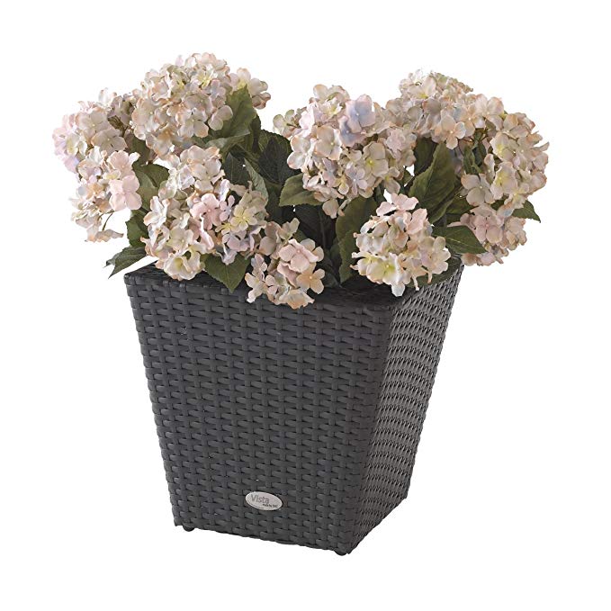 DMC Products 24-Inch Square Resin Wicker Vista Planter