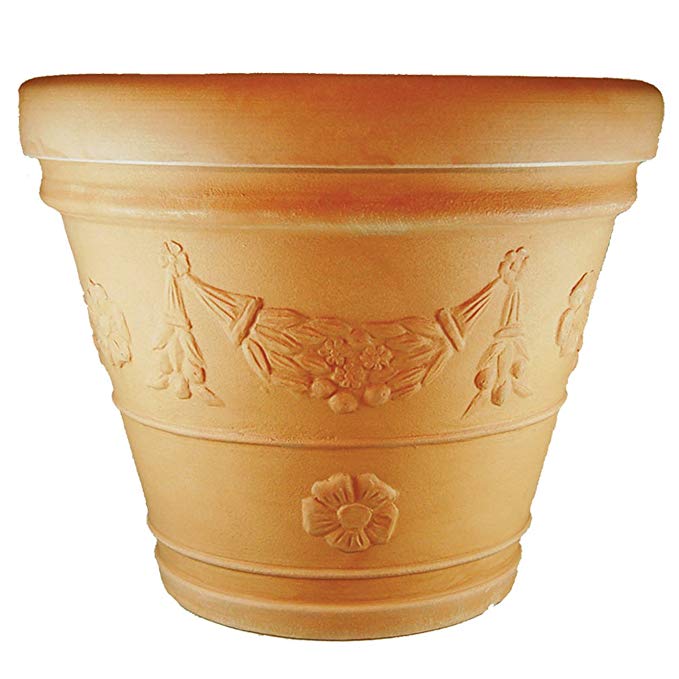 Tusco GP22WTC Garland Planter, Terra Cotta, 22-Inch