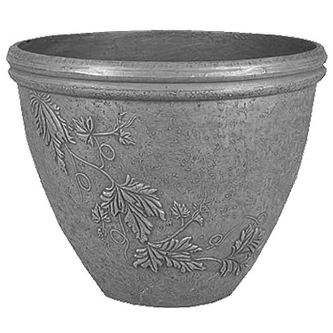 Arcadia PSW OE66BDC Vine Pot Planter, 15 by 12-Inch, Dark Charcoal