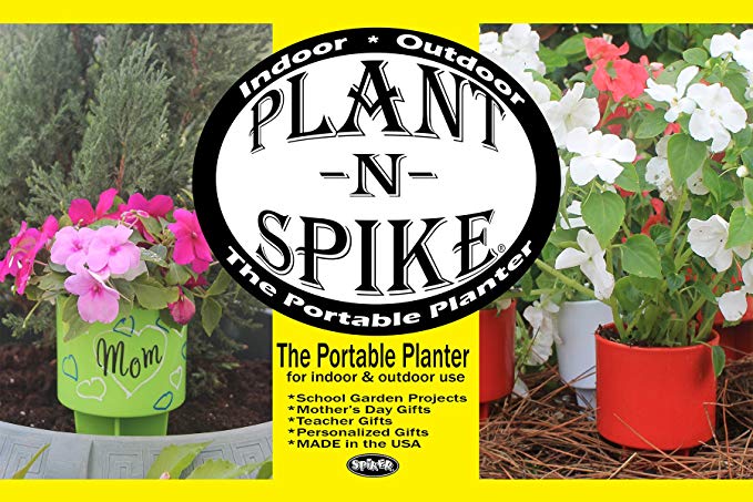 SPIKER Plant N Spike Planter, Green/White/Red