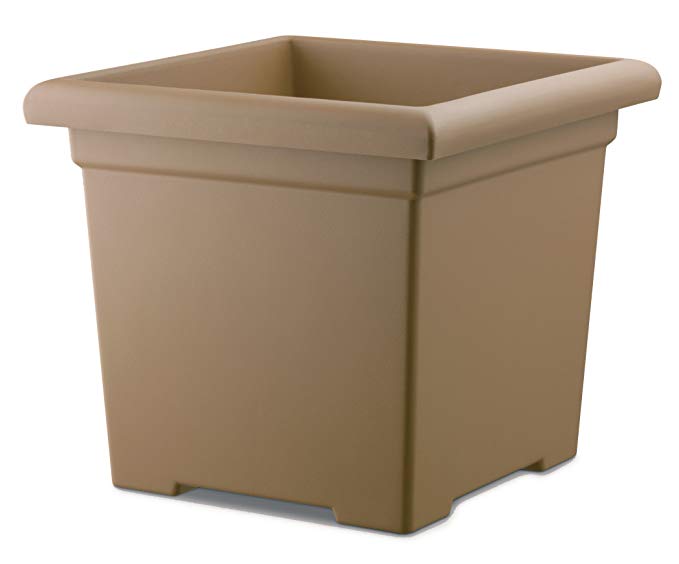 Akro-Mils ROS15500A34 Accent Square Planter, Sandstone, 15-1/2-Inch