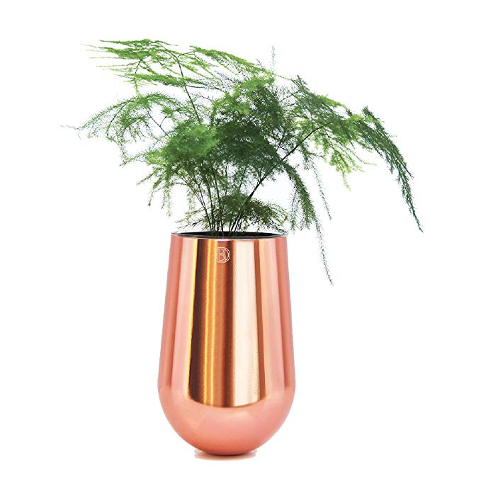 MagicBears Original Design Container/Planter/Succulent Plant Pot/Flower Pot/Cactus Plant Pot-Applicable to Office Decor/Home Decor (rose gold-smooth surface)