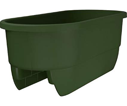 Apollo DUALGREEN Adjustable Deck Railing Planter, 24-Inch, Green