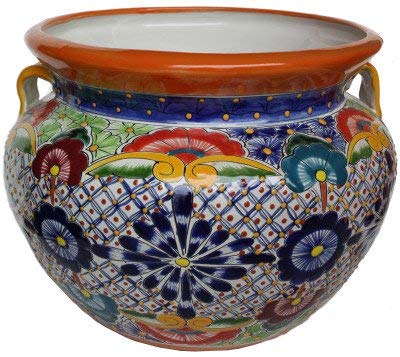 Medium Multicolor Talavera Ceramic Pot