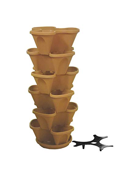 Nancy Jane's Stacking Planter, 12-Inch, Tuscany, 6-Pack