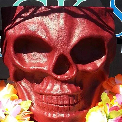 Skull Tiki Planter NEW COLOR! (Blood Red)