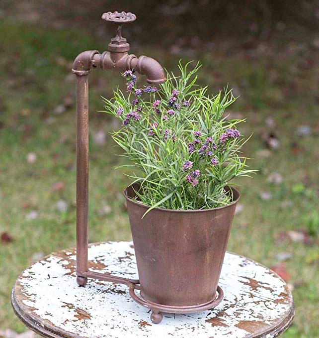 Vintage Style Water Spigot Tabletop Planter. Over 17